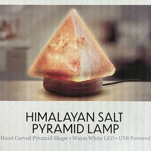 Pink Himalayan Salt Pyramid Lamp NWT